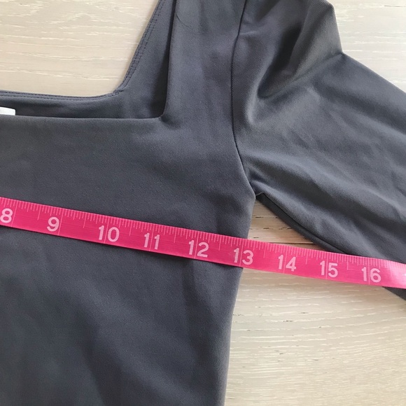 NWT Aritzia Babaton Contour Longsleeve Bodysuit ELEGANT CHARCOAL SZ S small - Picture 6 of 8